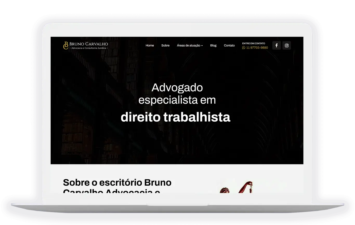 Website Dr. Bruno Carvalho Advocacia