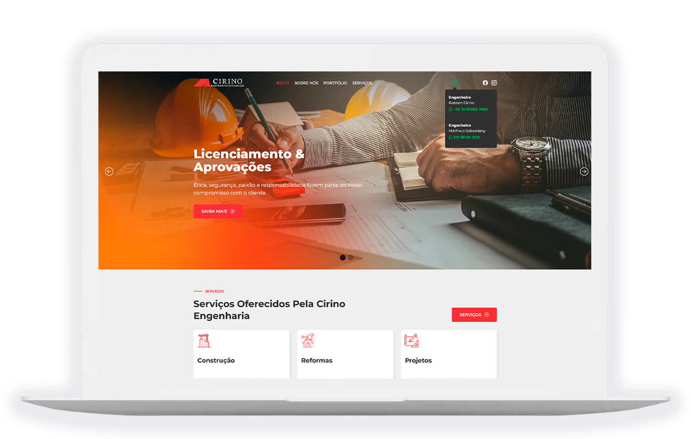 Website Cirino Engenharia