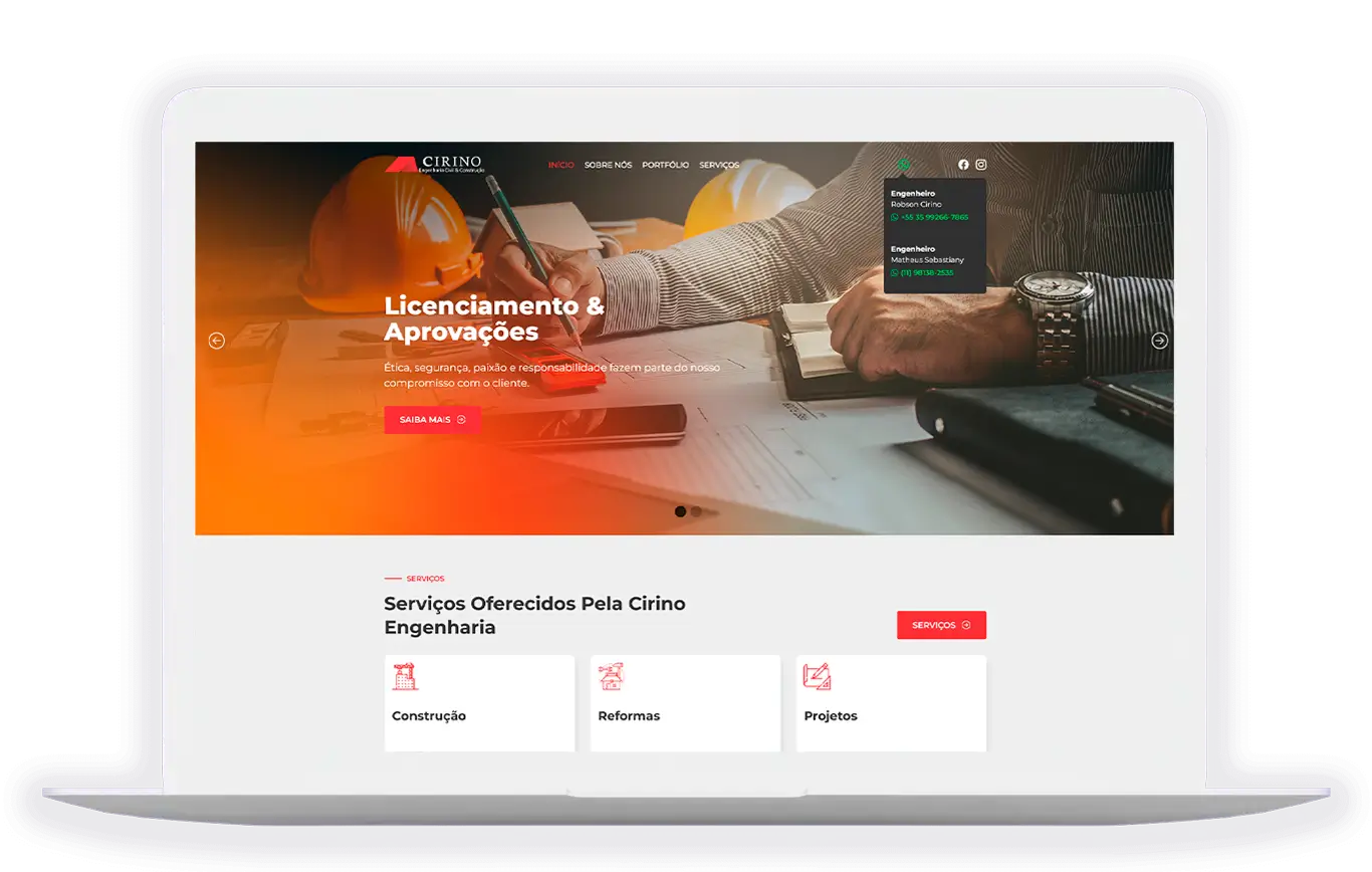 Website Cirino Engenharia